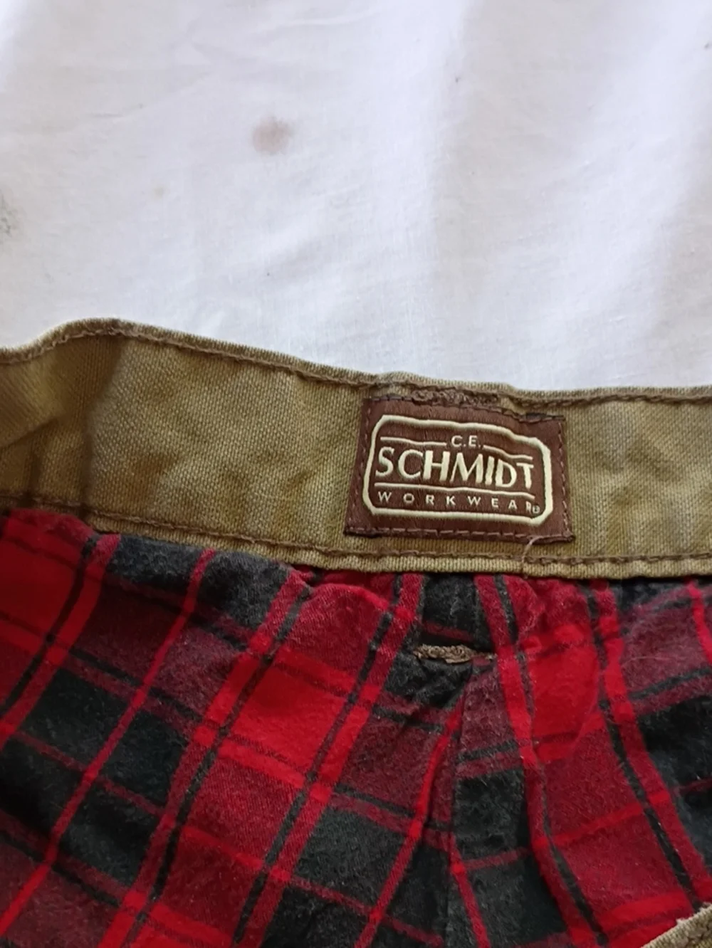 C.E. Schmidt Workwear Carpenter Flannel Lined Pants Mens 32x30 Tan Winter Work